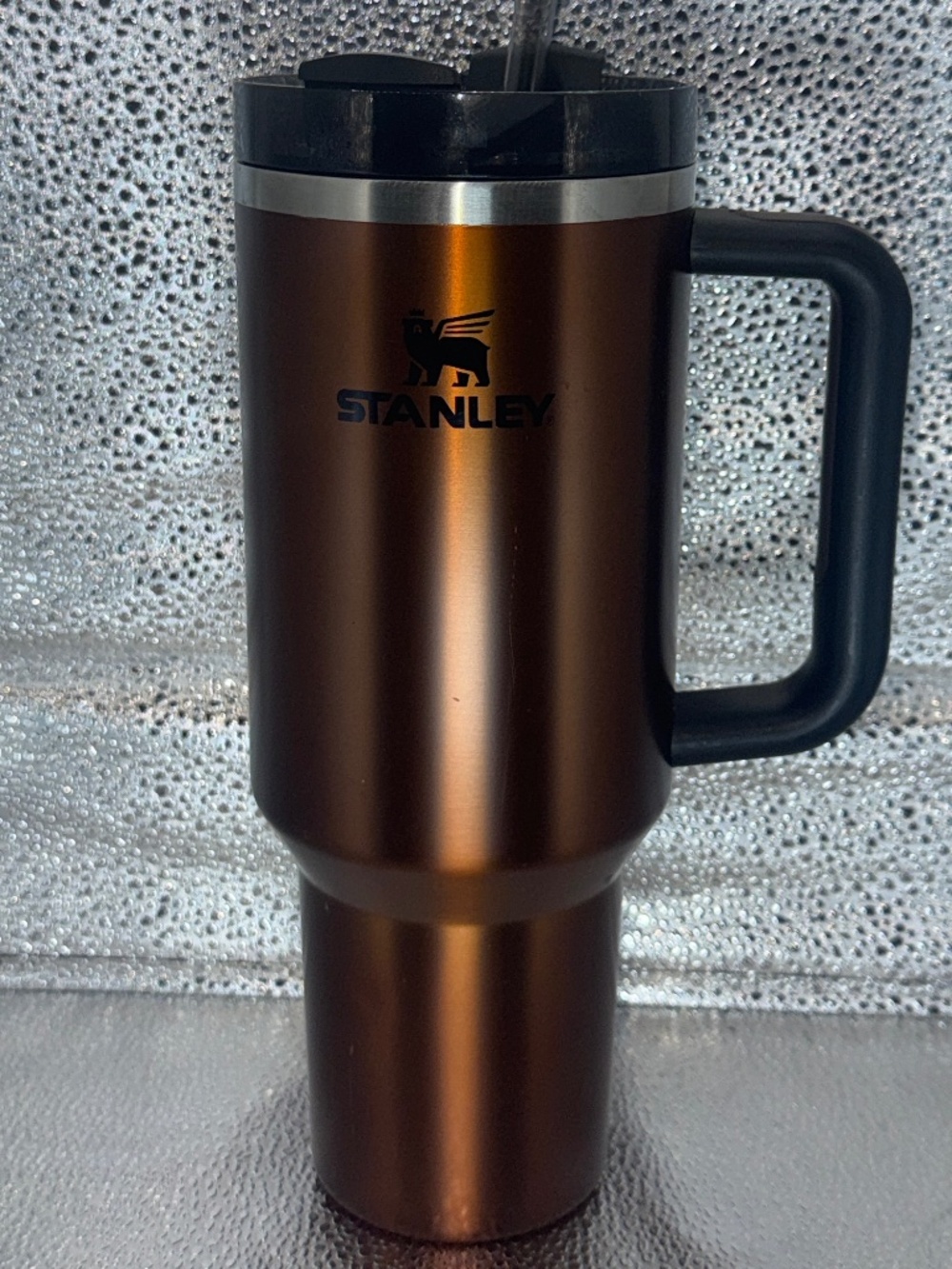 Stanley Quencher H2.0 40oz Metallic Bronze Brown Tumbler Handle Lid Straw